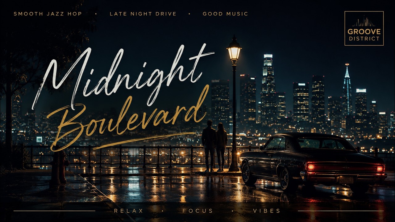 Midnight Boulevard | Smooth Jazz Hop for Night Drive 🌙 | Groove District