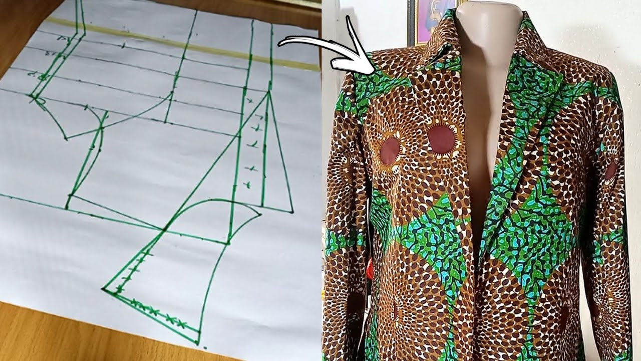 How To Draft a Blazer Jacket / Lapel Jacket Step to Step Tutorial