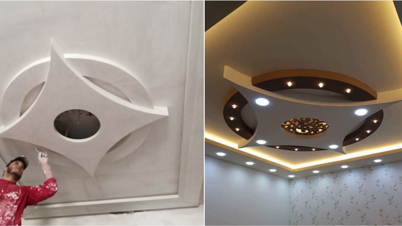 تصميم وتركيب ديكور قمة في روعه باجبس بتفصيل Installation de décor magnifique avec du plâtre
