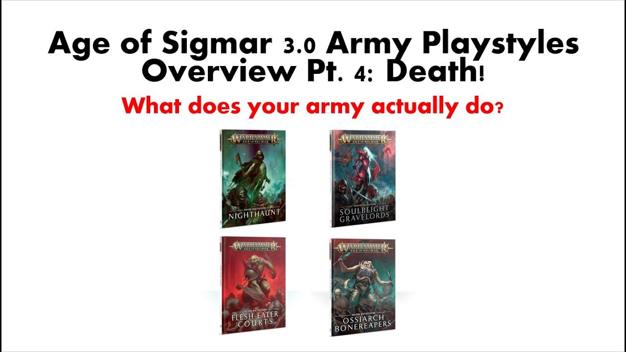 Age of Sigmar 3rd Edition Army Playstyles Overview Pt. 4: Death