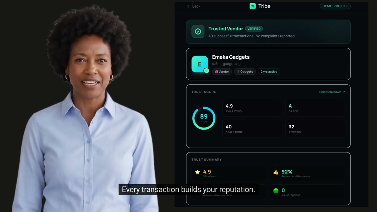 Tribe  Revolutionizing Trust in Online Transactions