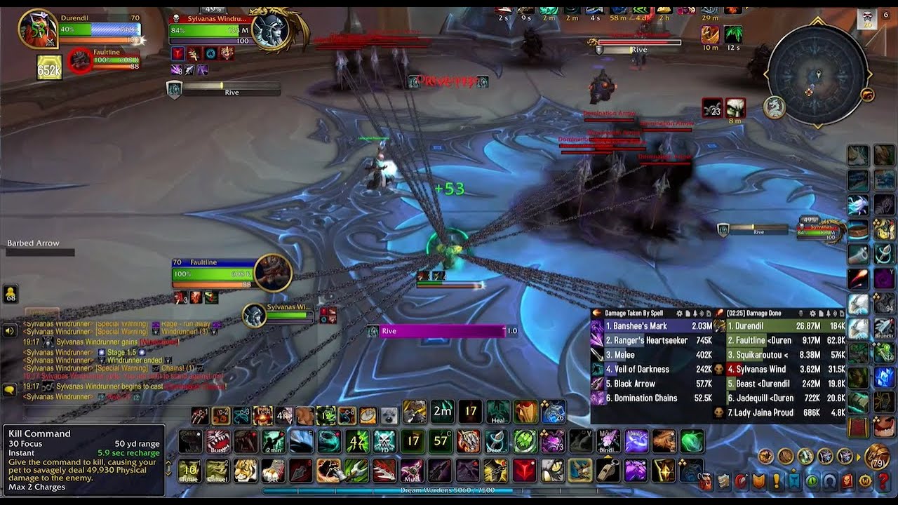 Hunter solo - Durendil vs Sylvanas Mythic