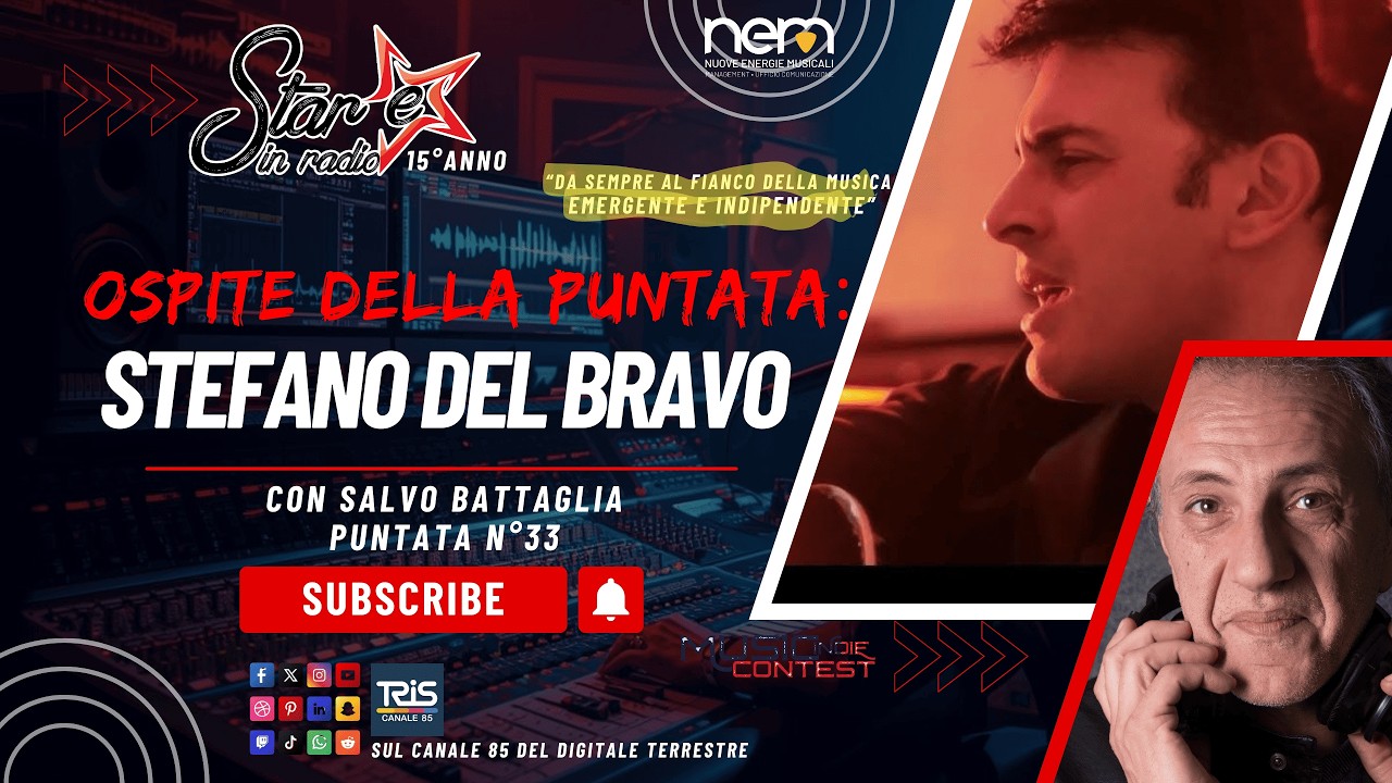 33°Puntata di Stare in Radio del 2026: STEFANO DEL BRAVO presenta il nuovo singolo: 