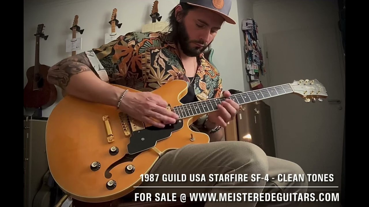 For sale @ www.MEISTEREDEGUITARS.com - clean tones 1990 Guild SF-4 Starfire Made in USA