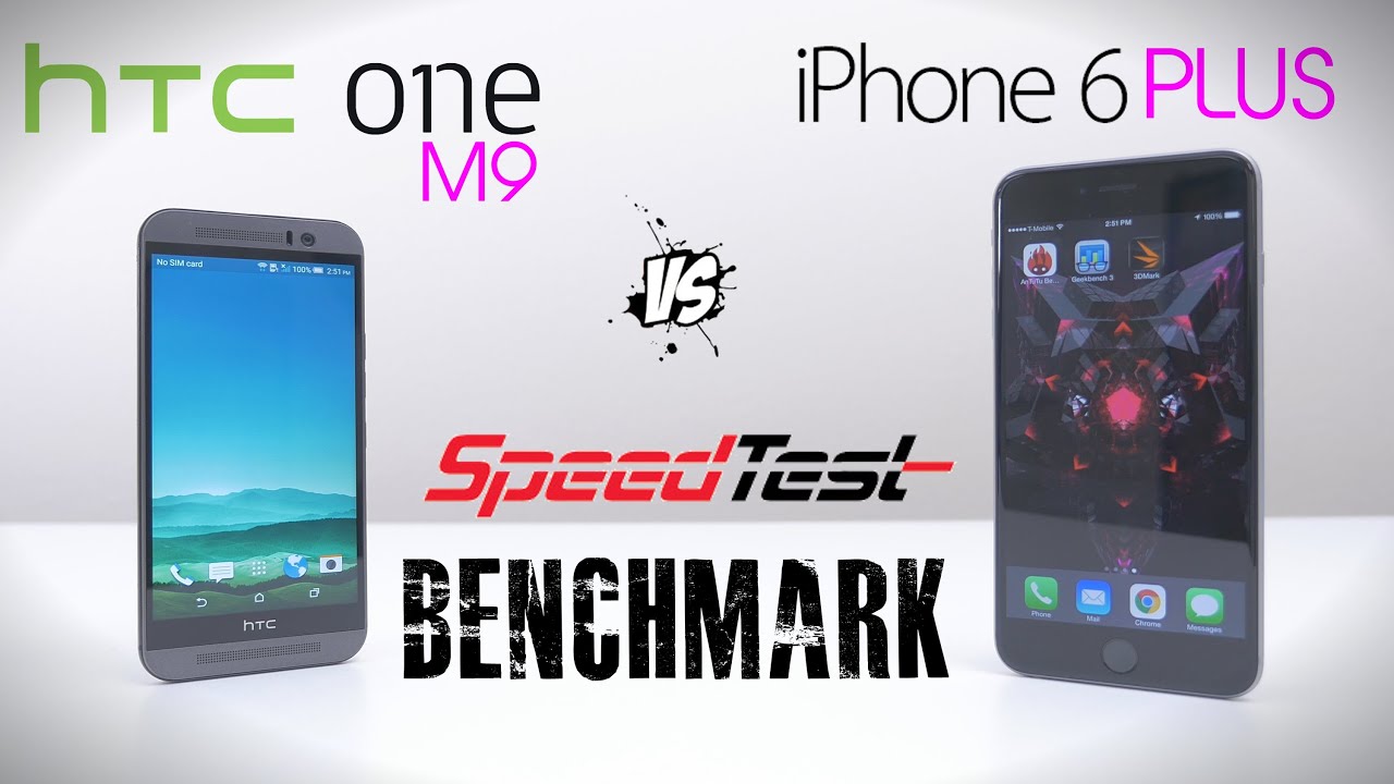 HTC ONE M9 vs iPhone 6 Plus - Speed Test + Benchmarks