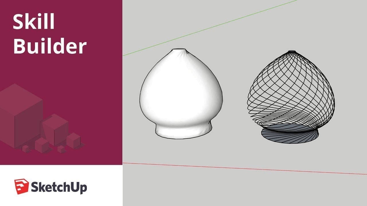 Twisted spiral deformation in SketchUp - Skill Builder