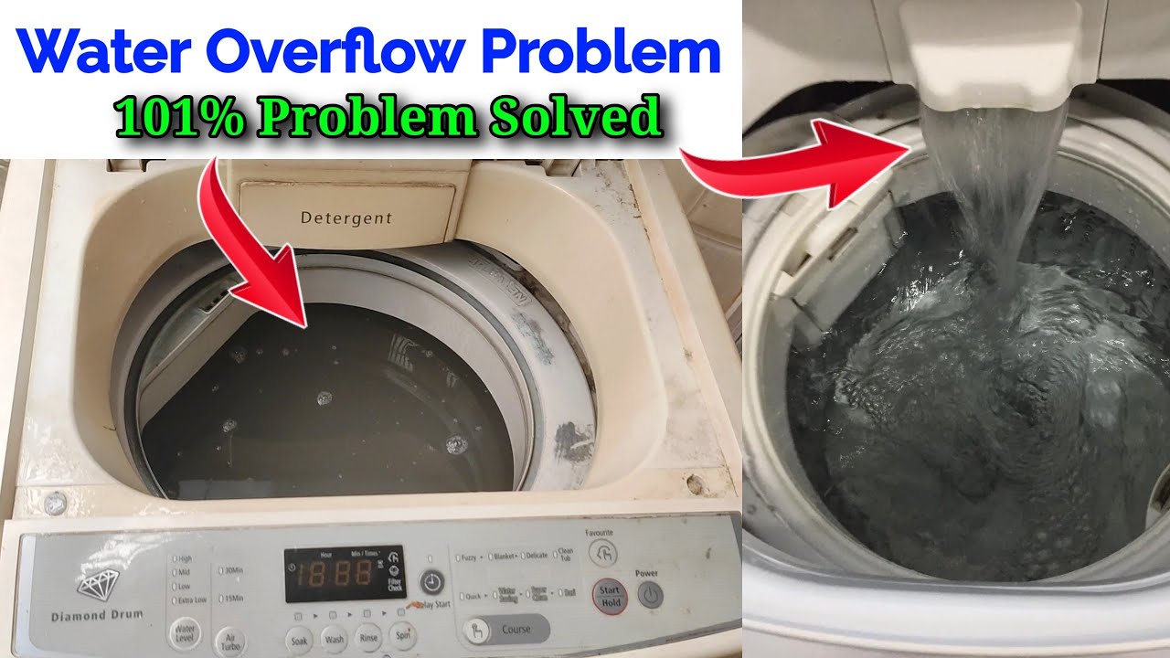 top load washing maching water overflow  ! How to fix washing machine overflow?,#overflow