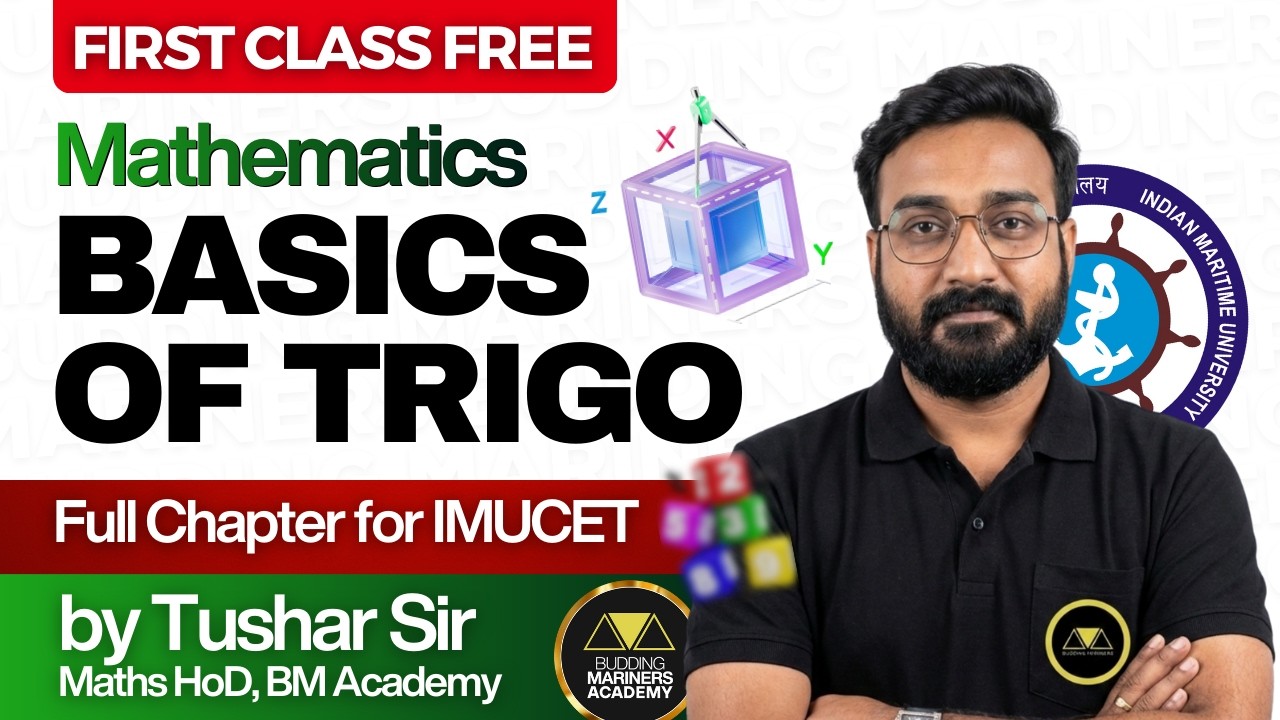 Trigonometry Class 12th | First FREE IMUCET & Sponsorship Batch Lecture | Class 12th