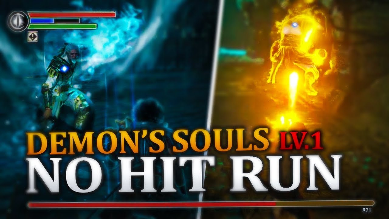 Level 1 HYPER MODE! Marathon No Hit Running in Demon's Souls: Remake!