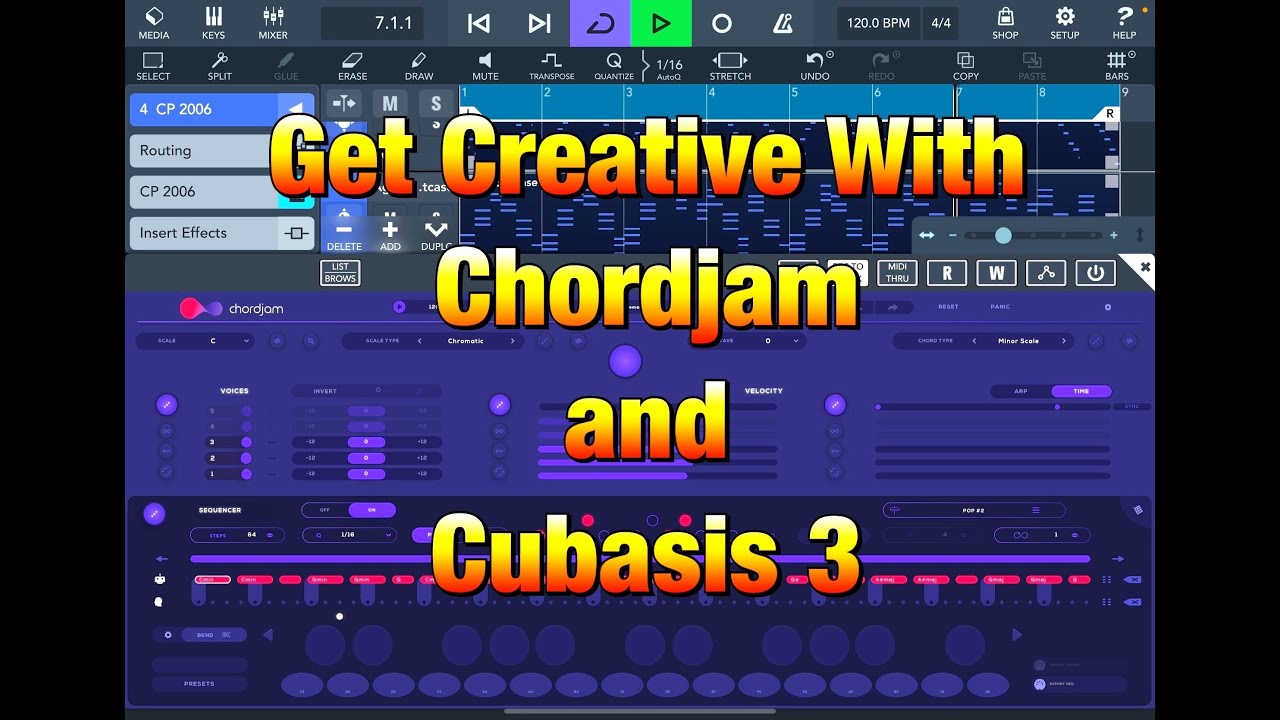 Chordjam & Cubasis 3 - Multi-Track Session Tutorial - How to Set Up & Get Creative - iPad
