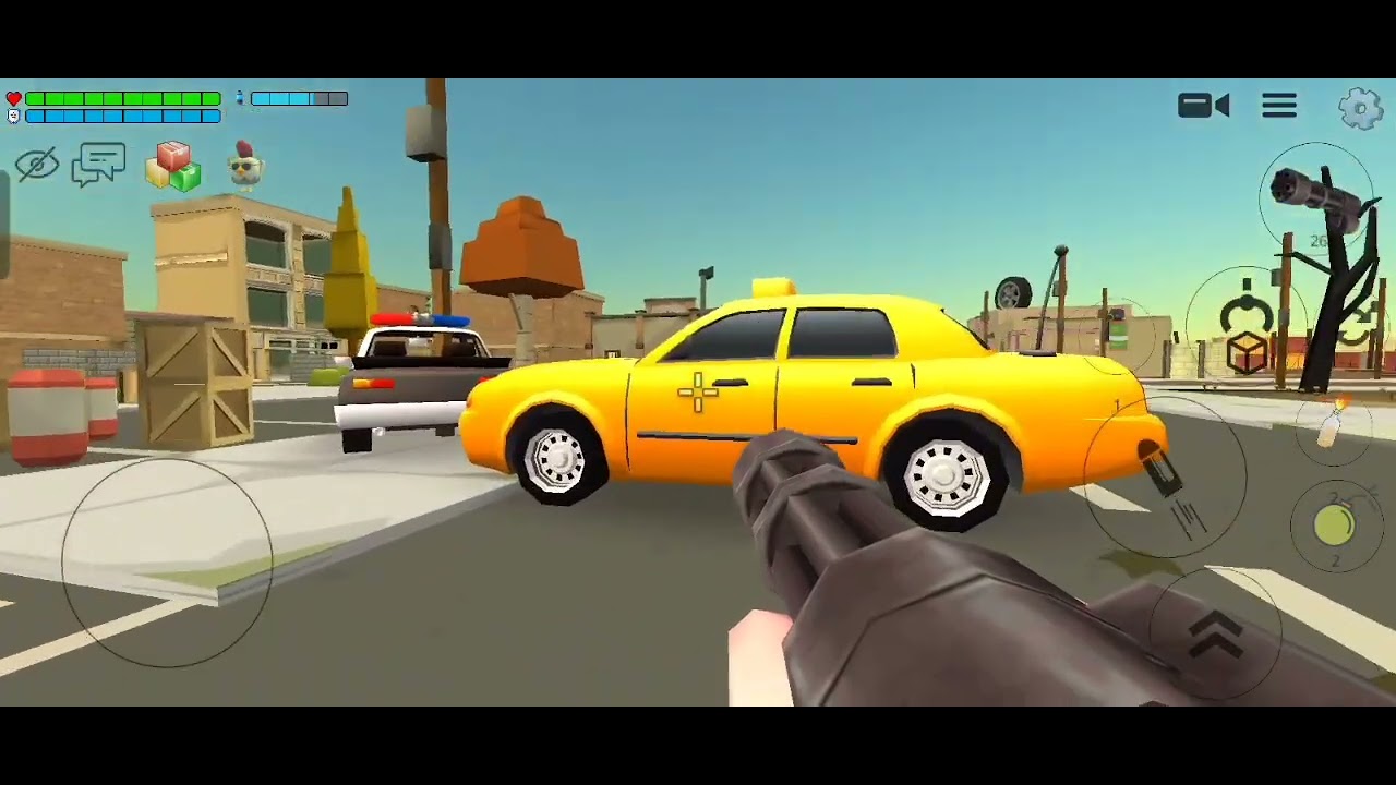Escaping from the cops in chicken gun part 2