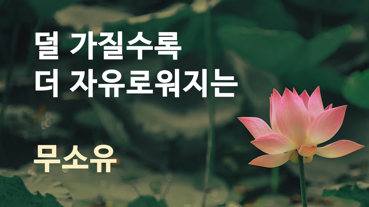 🌸 덜 가질수록 더 자유로워지는 무소유 🌿 법정스님 인생응원가