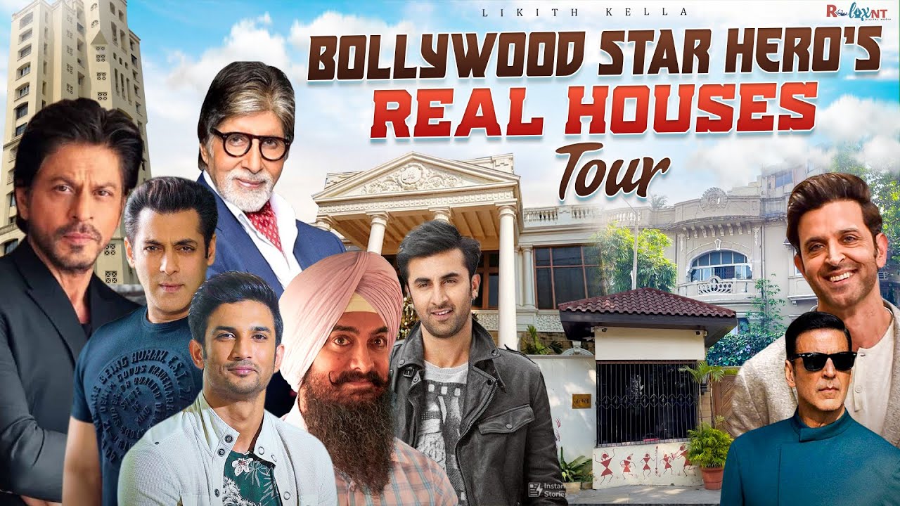 The Real Houses of Hindi Star Heros | Part-1| Sharukh,Salman,Amir khan,Amitabh Houses tour in Mumbai