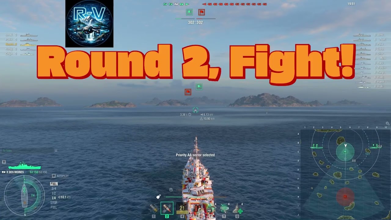 Shooting Boats w/  My Des Moines  - WOWS Assym Battles