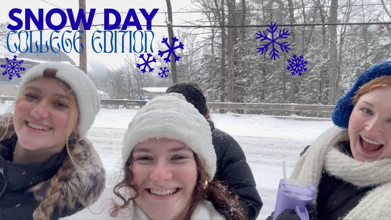reality of a college snow day | fun in the snow + combatting sunday scaries (on a tuesday)