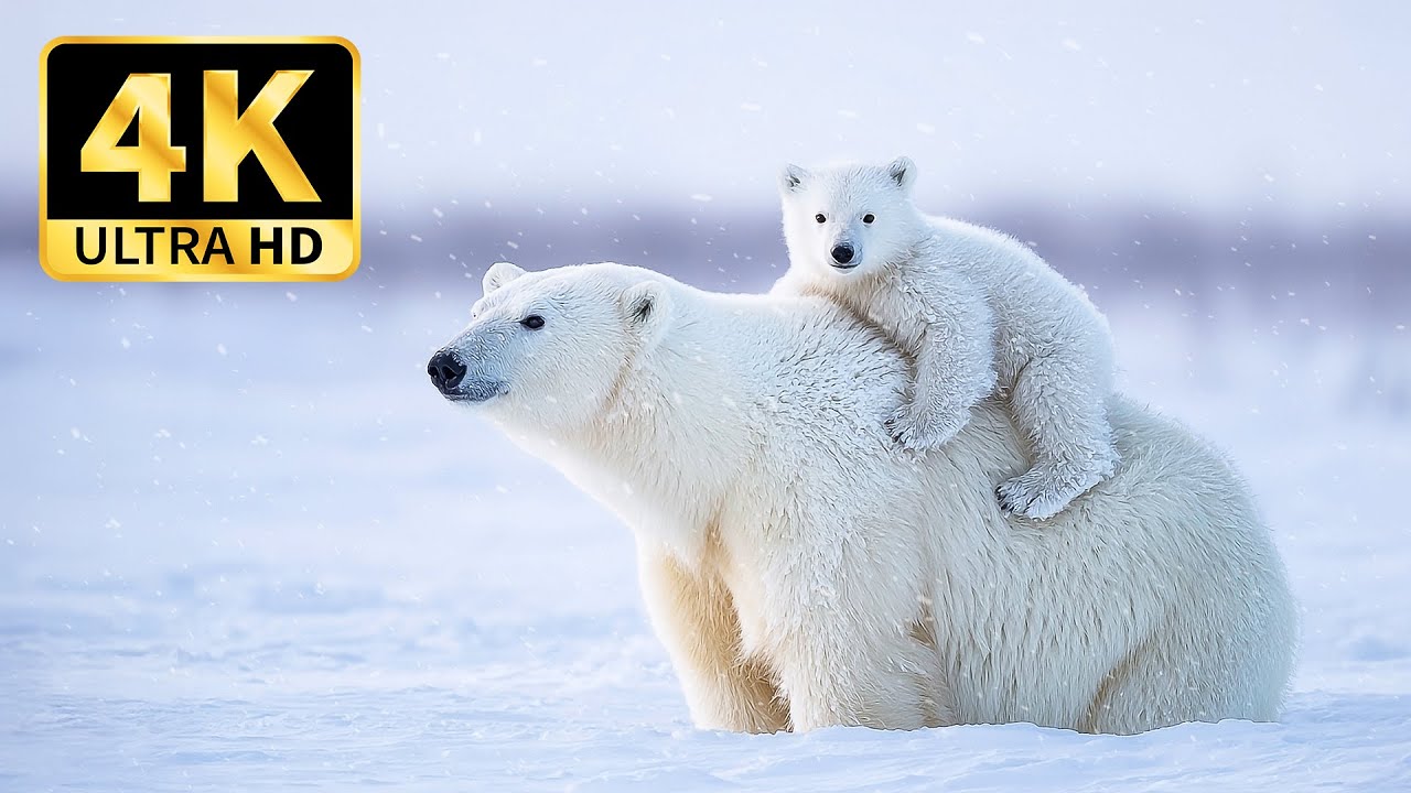 4K Winter Wildlife Paradise - Beautiful Animal Moments with Relaxing Music