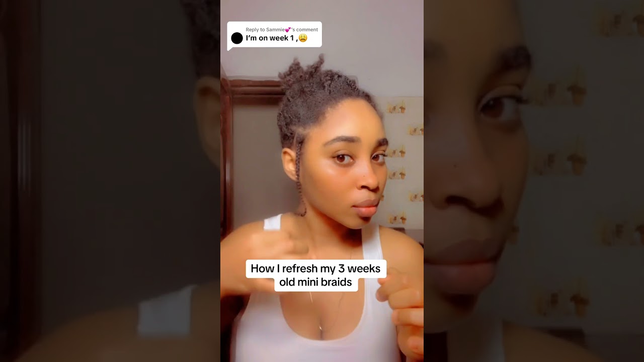 Do nothing and grow your hair in 2024/ mini braids for hair growth #minibraids #naturalhair #braids