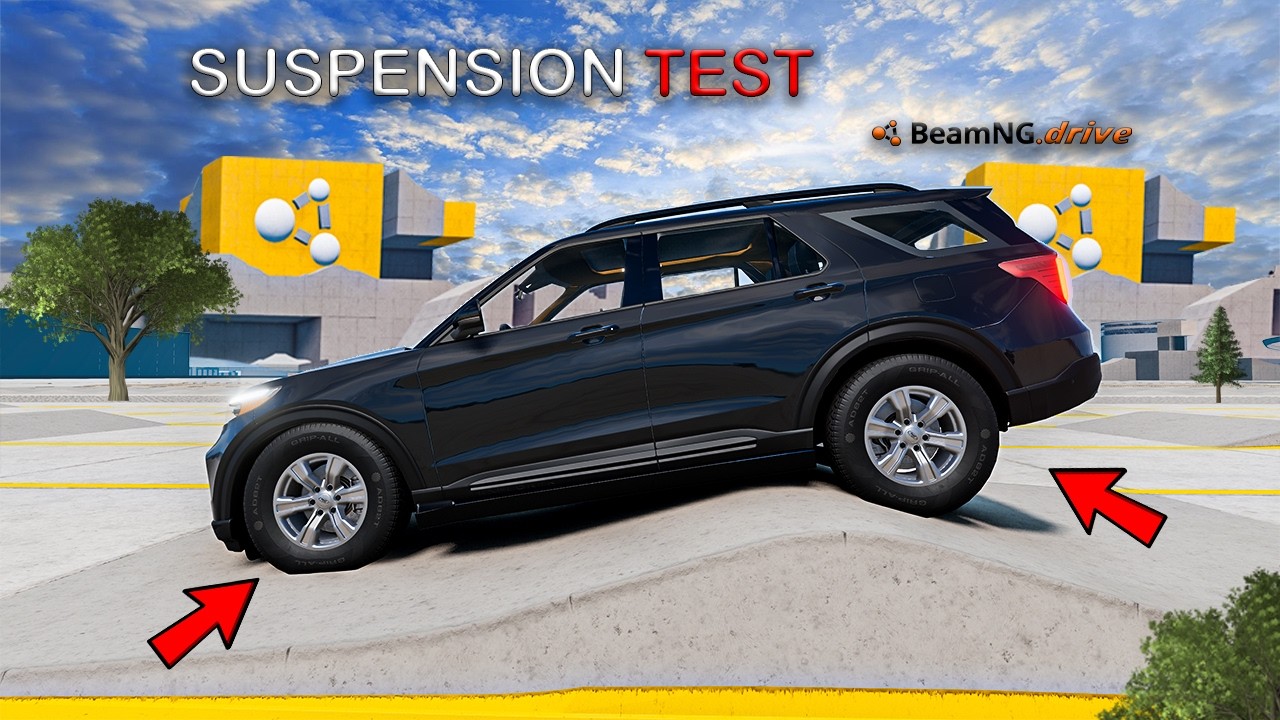BeamNG Drive &ndash; Ford Explorer 2023 Realistic Suspension Test