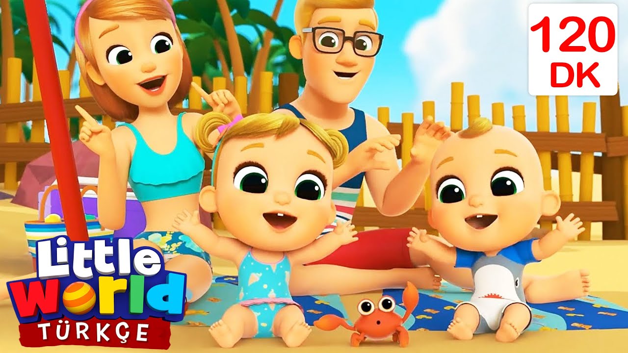 Ailecek Plaja Gidiyoruz | Eğlenceli ve Öğretici Çocuk Şarkıları | Little World Türkçe
