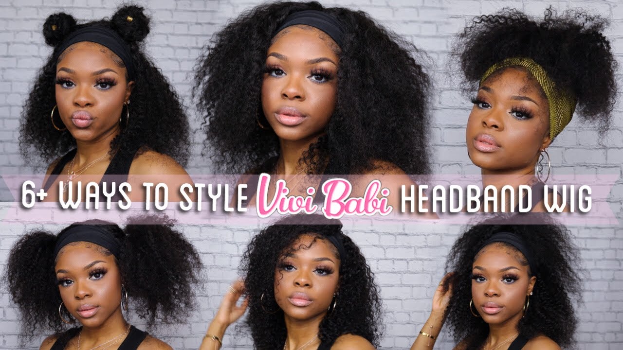 6+ WAYS TO STYLE KINKY-CURLY HEADBAND WIG | Vivi Babi Hair | Joanna Divine