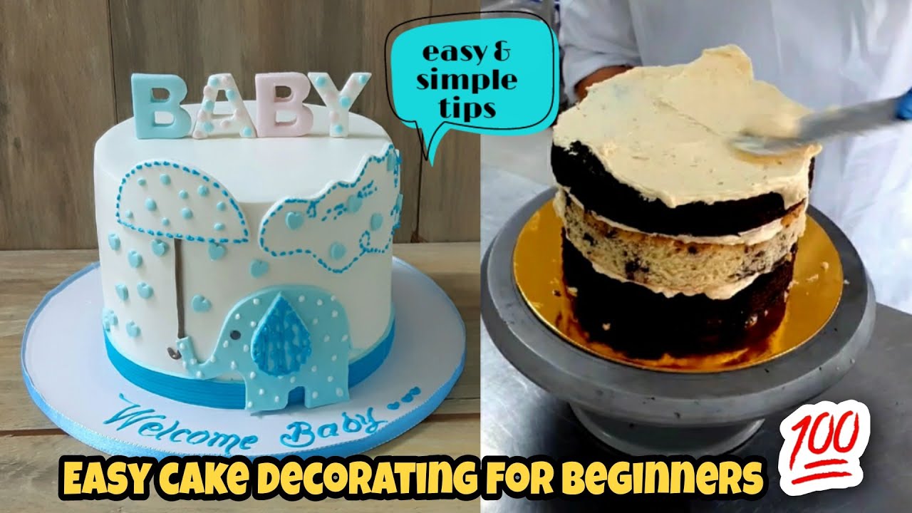 Very Easy Baby Shower Cake that Anybody Can Make at Home