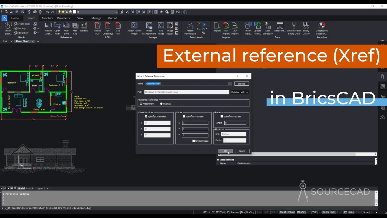 The basics of Xref in BricsCAD