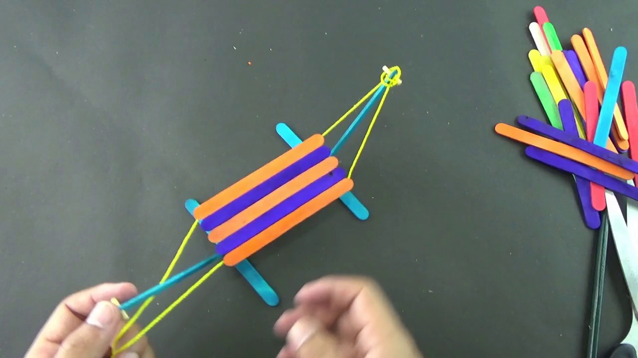 DIY Mini Hammock Toy from popsicle sticks