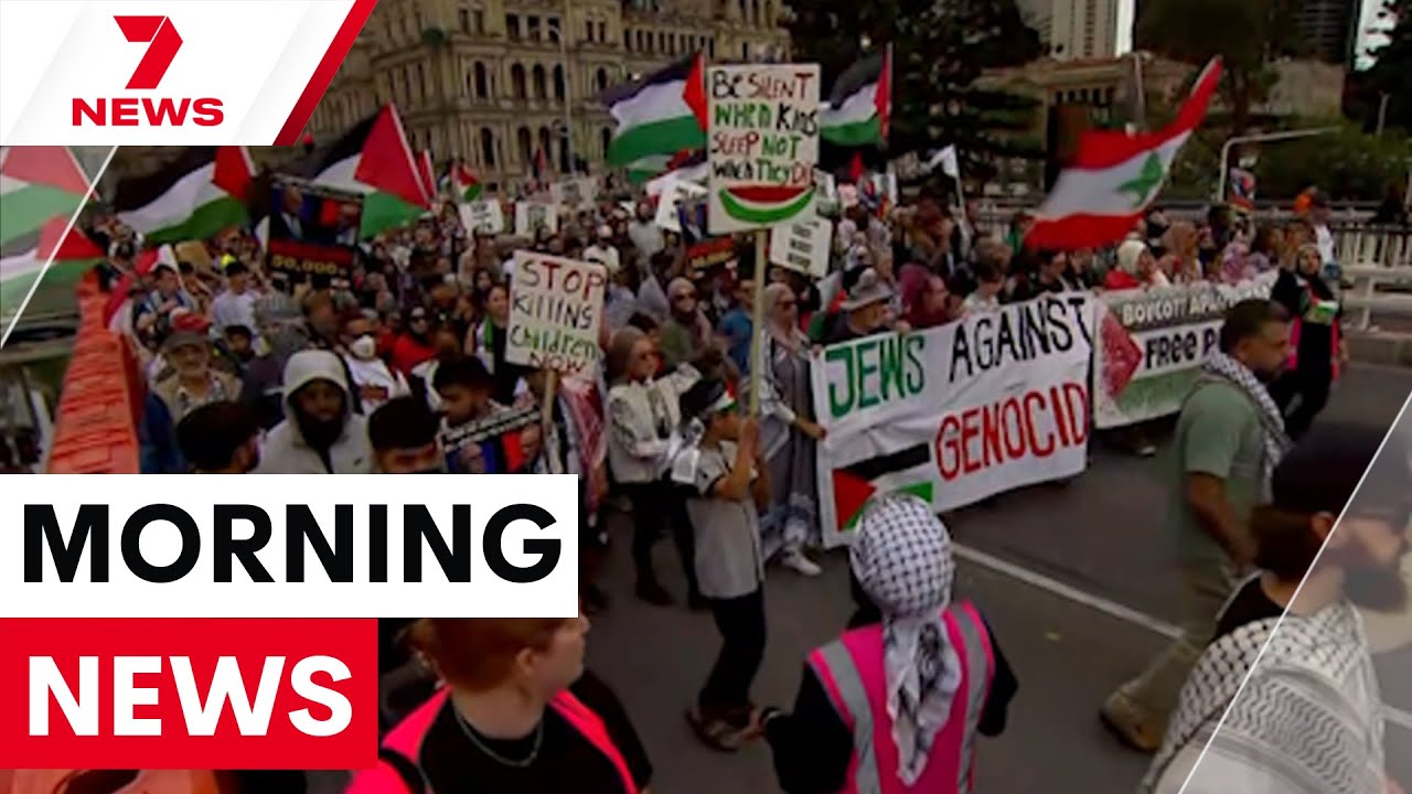 Nationwide Pro-Palestine protests, housing fast track and police manhunt for Perth escapee | 7NEWS