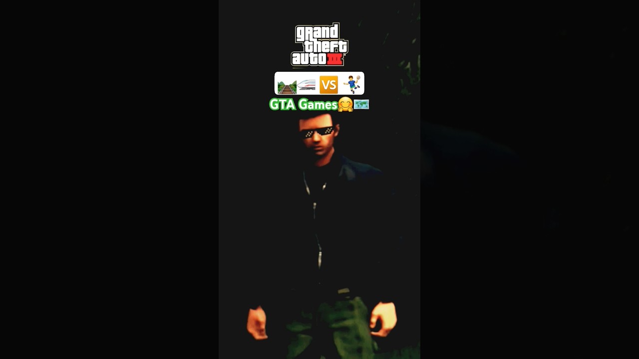 Train Vs Player in GTA Games #gta #gtatriology #grandtheifauto