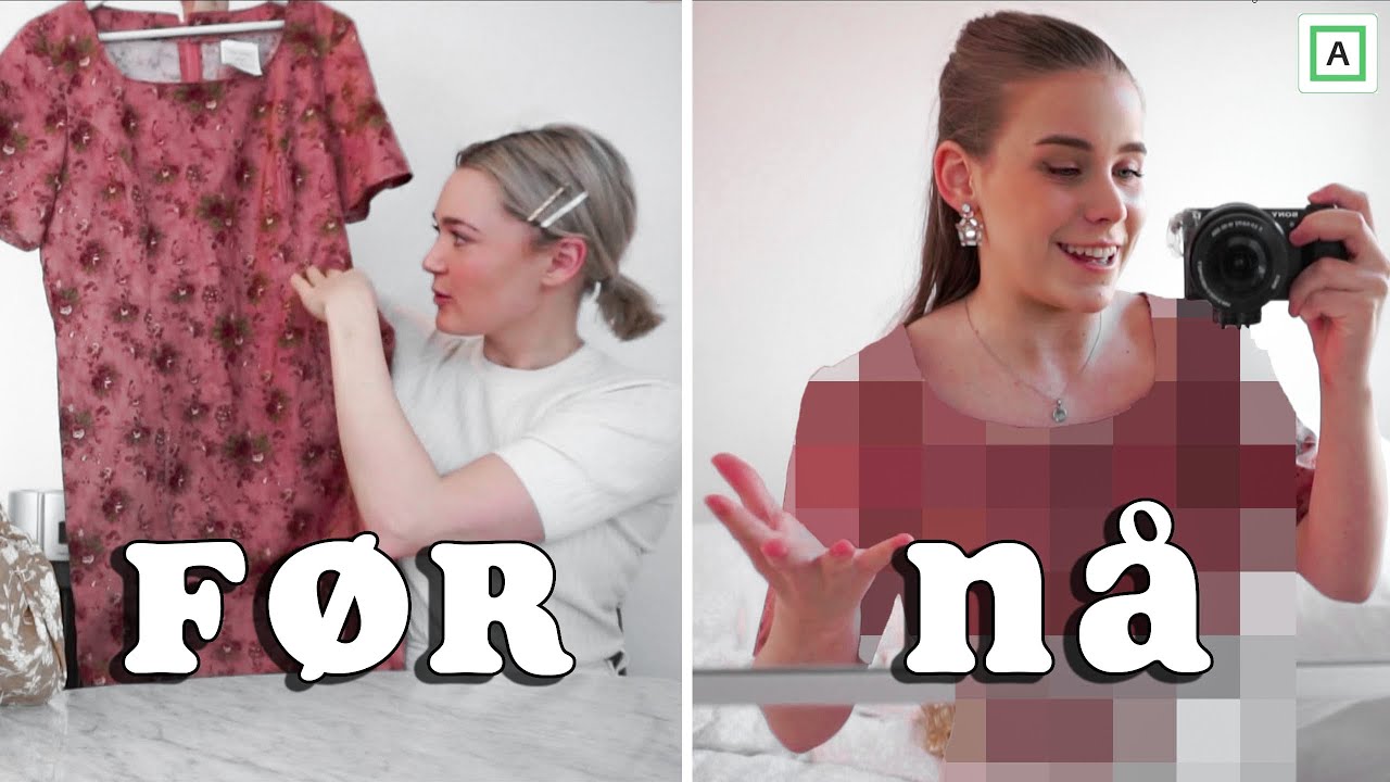 Nybegynner Prøver Å Sy Om En Stygg Fretex Kjole! Med Ingrid Bergtun