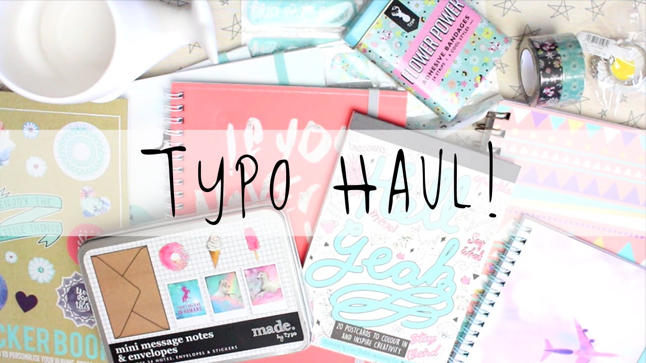 Typo Stationery & Craft Haul! April 2016 | MyGreenCow