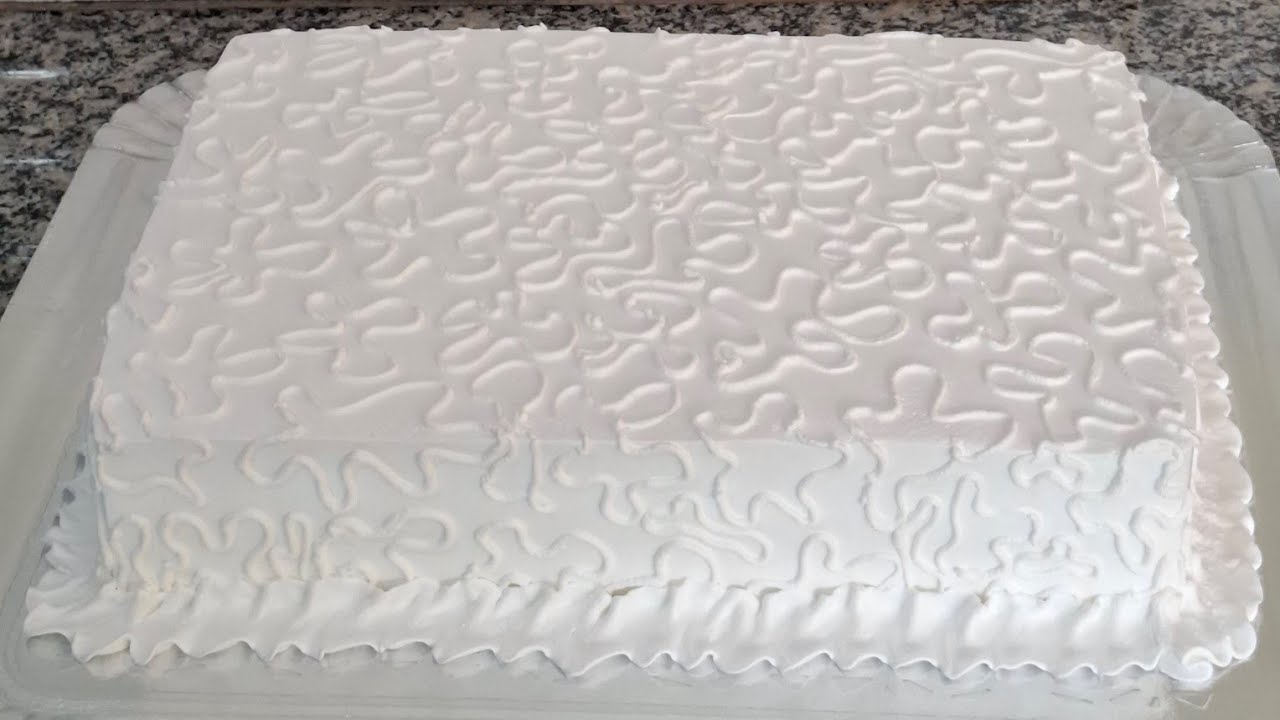 🚨 DECORANDO BOLO RETANGULAR TODO BRANQUINHO | BOLO DE CASAMENTO, BATIZADO OU NOIVADO .