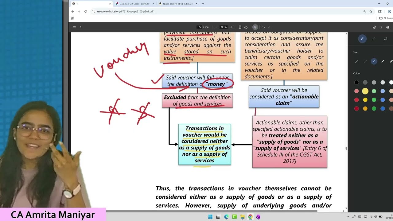 Voucher = Supply or Not? 🤯 CA Inter May 2026 | GST Amendments Made Easy ✨ | CA Final/ Inter