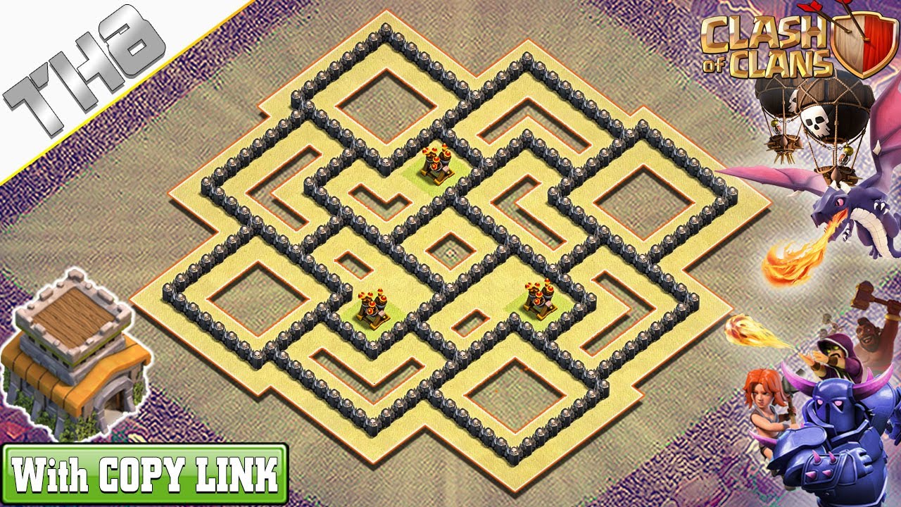 NEW Town Hall 8 (TH8) War Base | TH8 base with COPY LINK - Clash of Clans