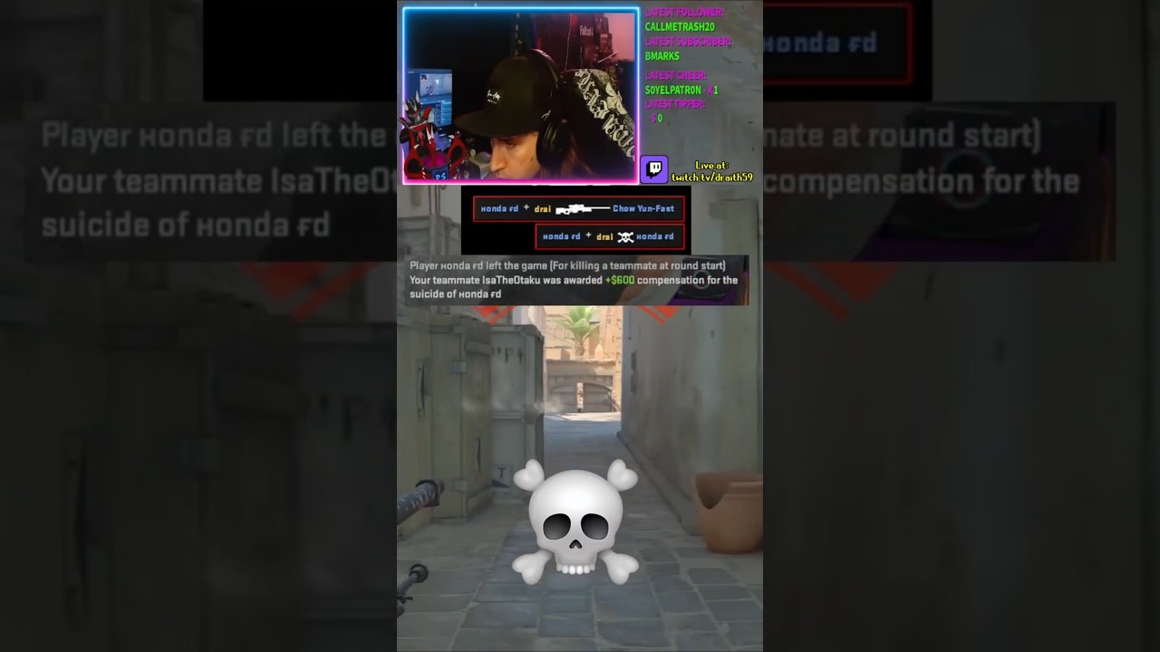Bro is cooked... 💀 2K Collat Teamkill BAN? Mid Dust 2 CS2 | #shorts #cs2 #csgo #cs #gaming #twitch