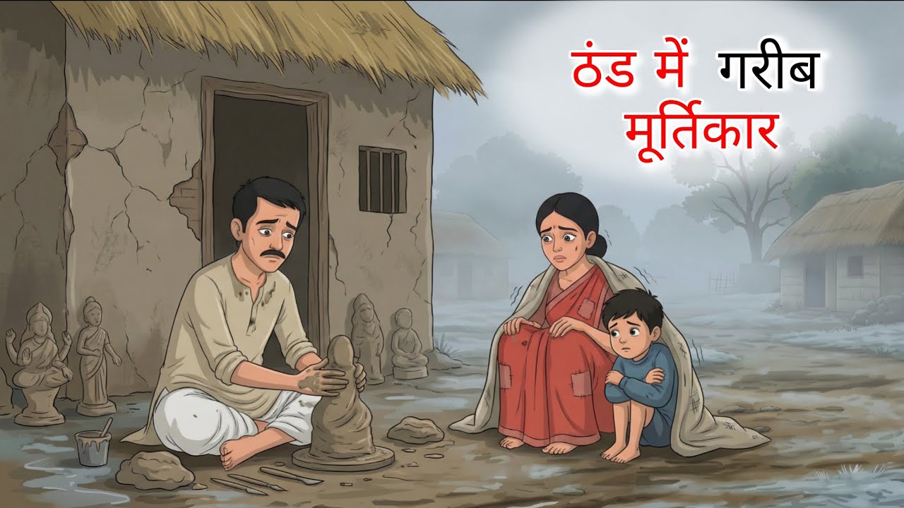 ठंड में गरीब मूर्तिकार की मजबूरी। Thand Me Gareeb Murtikar Ki Majboori | hindi kahani | moral story 