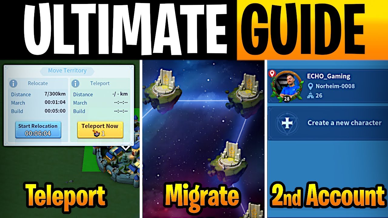 Infinity Kingdom Migration, Teleport and New Account Guide