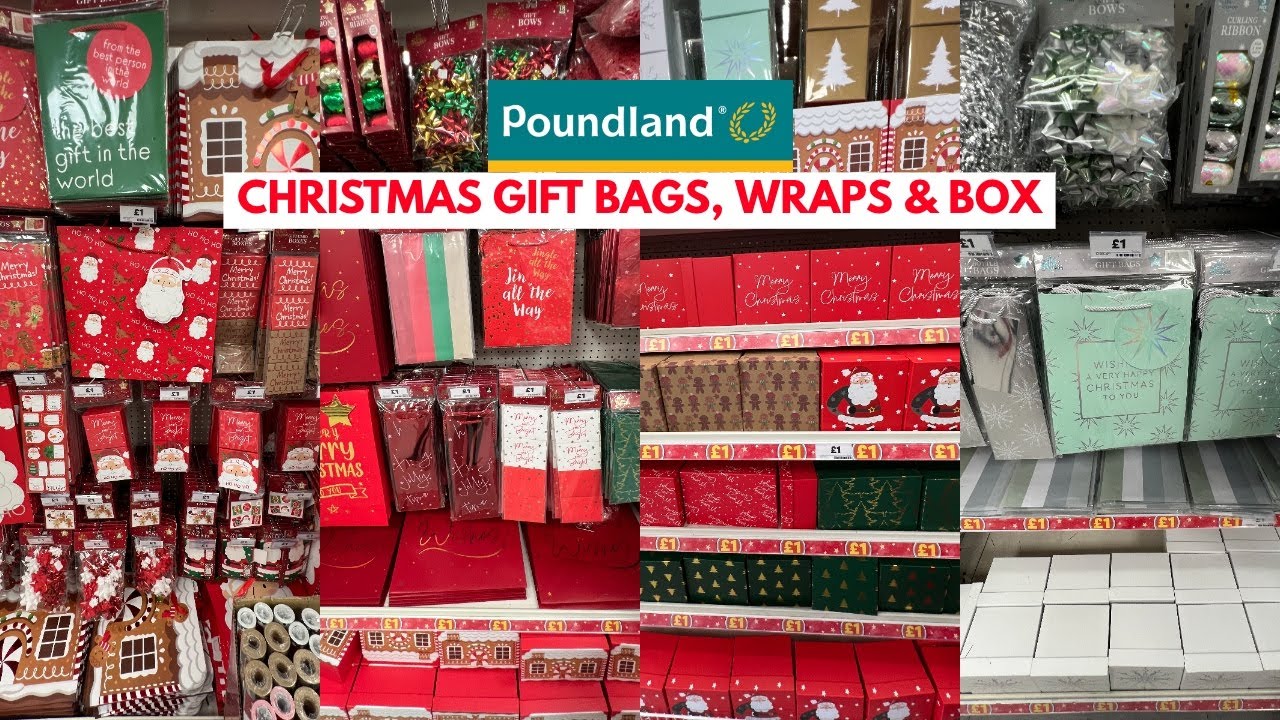 POUNDLAND CHRISTMAS GIFT BAGS, WRAP & BOX COLLECTIONS WITH PRICE | POUNDLAND HAUL | TRAVELANDSHOP