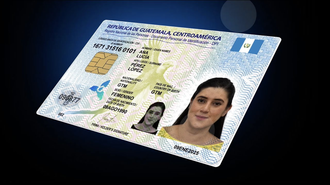 Presentación del nuevo diseño del Documento Personal de Identificación en Guatemala #DPI #RENAP