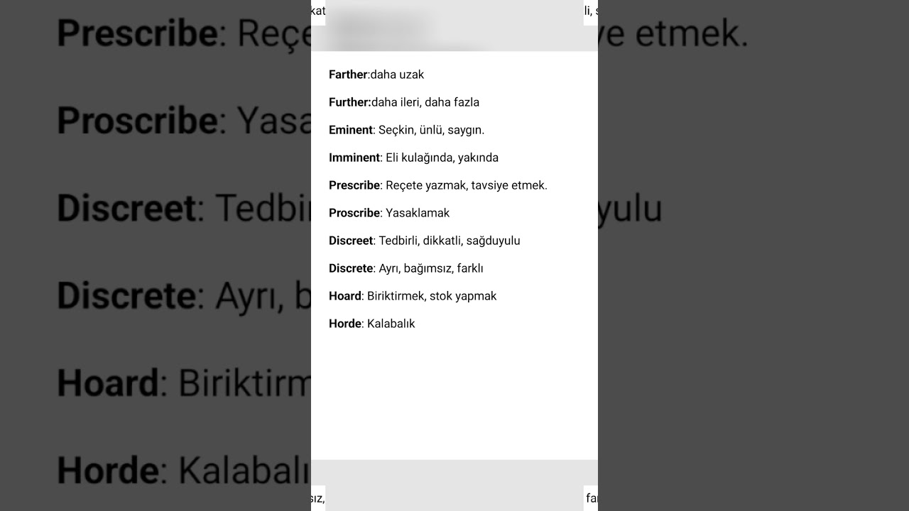 Karıştırılan kelimeler 🧐 #english #yokdil #ingilizce #yds #yks #ydsyokdil #tyt #ydskelime #y&ouml;kdil
