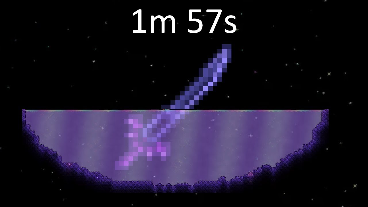 [FWR] Night's Edge% 1m 57s | Terraria Speedrun