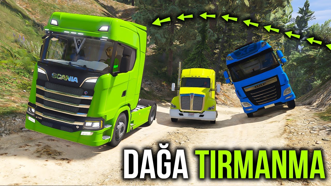 Güçlü Yeni Tırlarla Dağa Tırmanmaya Çalışıyoruz - GTA 5