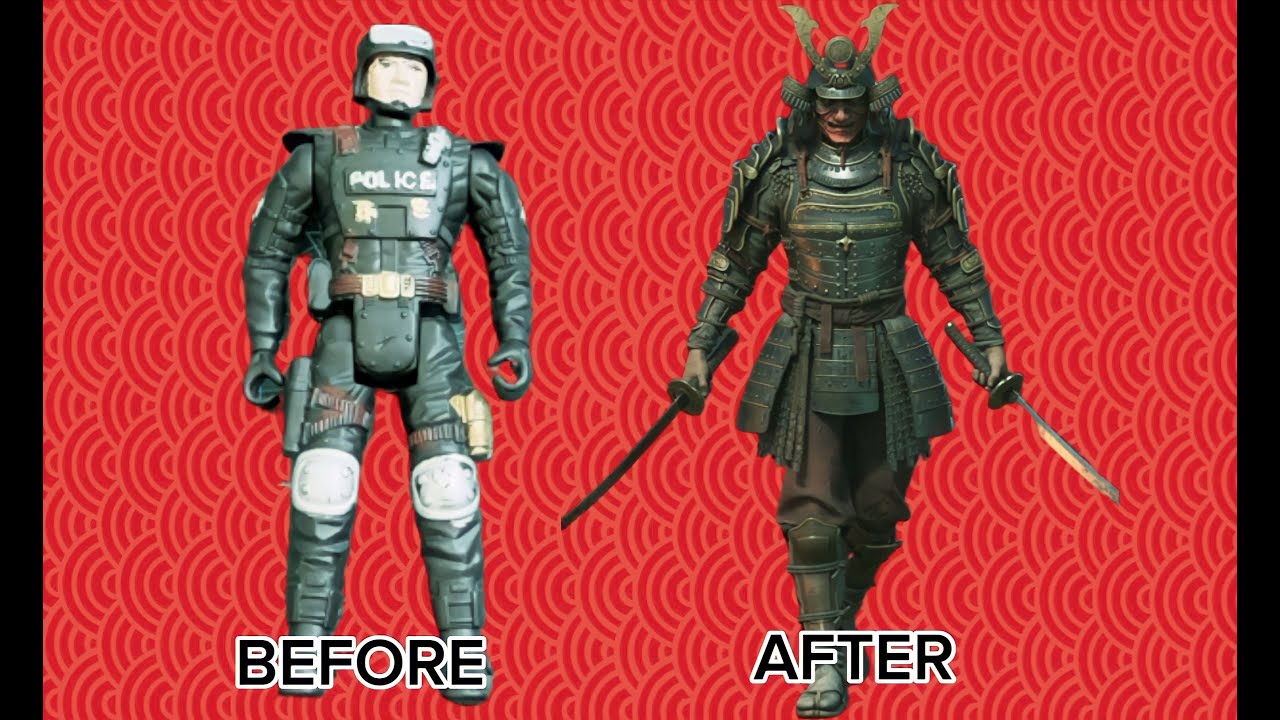 Custom Samurai Base Police Toy | Custom Toy Makeover | Toy Engineer