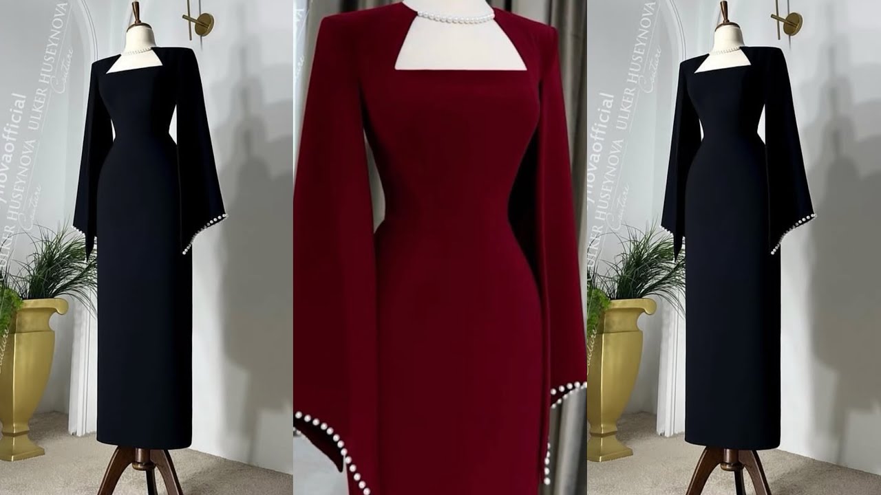 How to Cut this Trendy Gown with Stylish sleeves and Beads