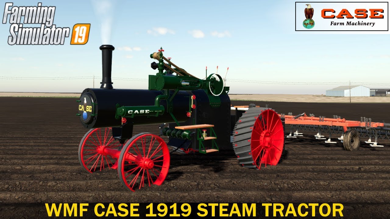 Farming Simulator 19 - WMF CASE 1919 STEAM TRACTOR Plowing the Field