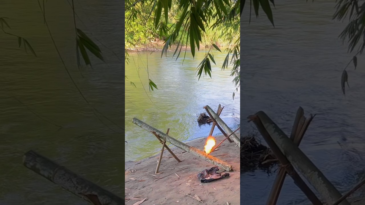 Pakai air dan batu ini suara meriam bambu keras banget😭 #512 #KOOKIKO