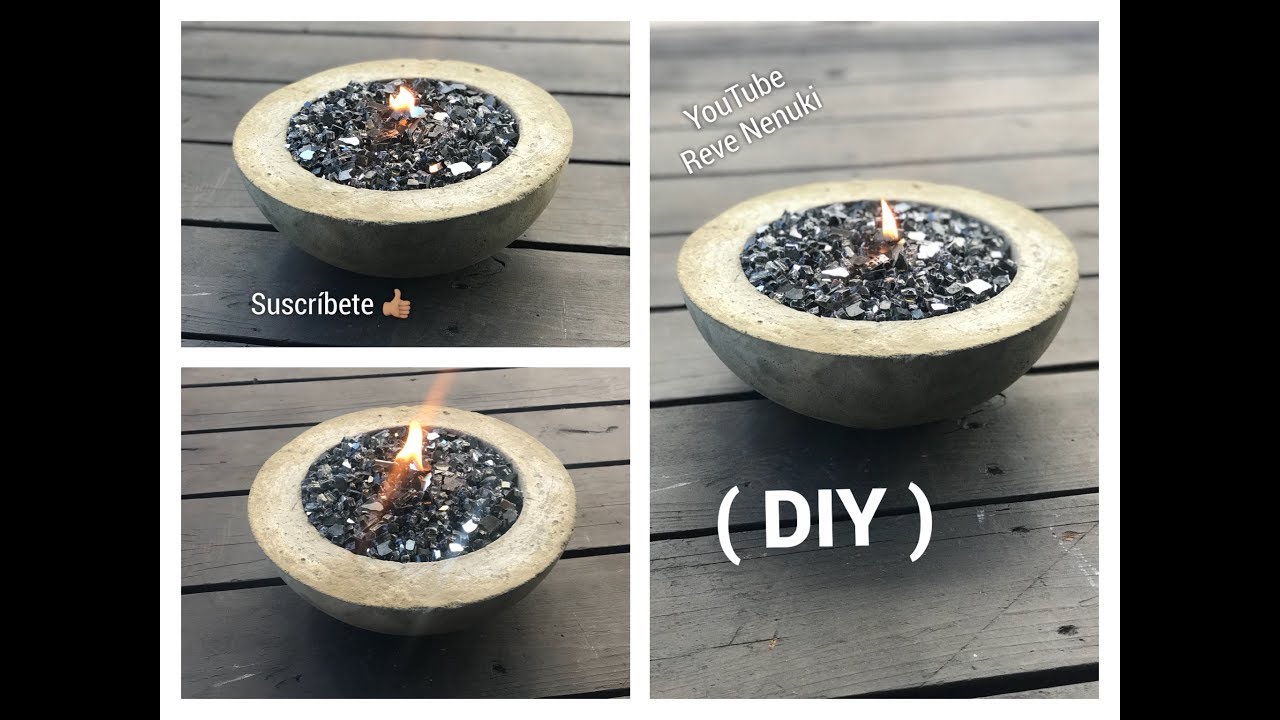 (DIY) COMO HACER UNA MINI FOGATA PARA DECORAR TU JARDIN / CONCRETE FIRE BOWL