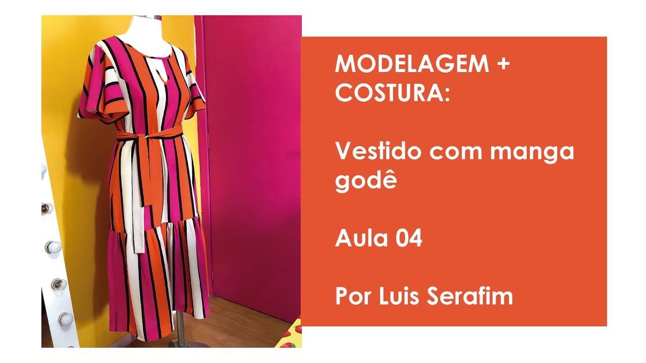MODELAGEM + COSTURA: vestido com manga godê