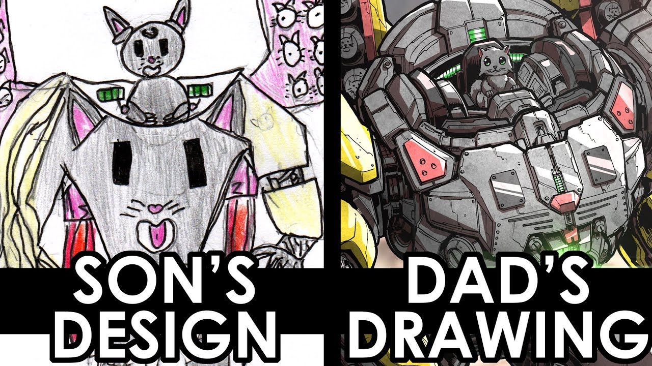 KID'S DESIGN Redrawn by their DAD - A PROFESSIONAL MARVEL ARTIST! PART 9