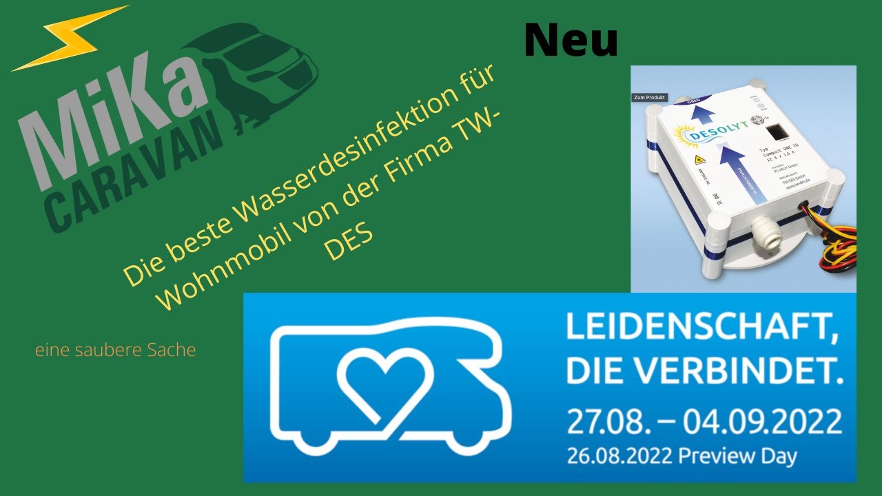 Die beste Wasserdesinfektion für Wohnmobil von der Firma  TW-DES